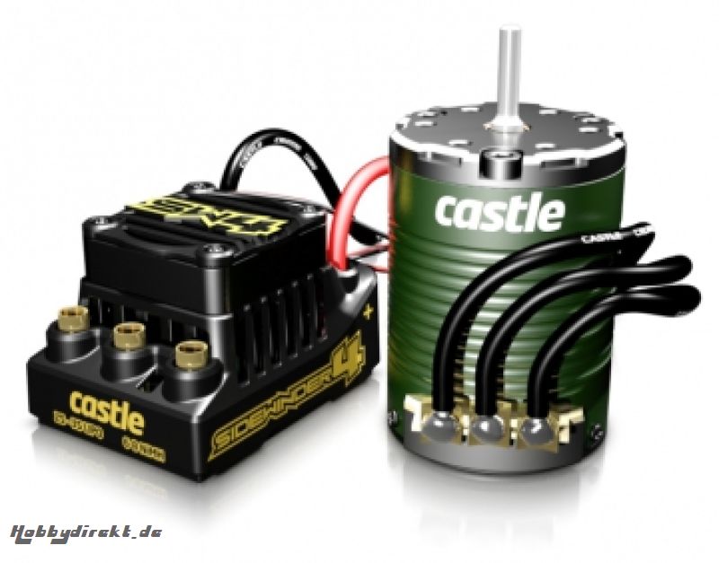 Castle - Sidewinder SW4, 12.6V, 2A BEC, WP Sensorless ESC W/1406-5700 Sensored motor CC-010-0164-02