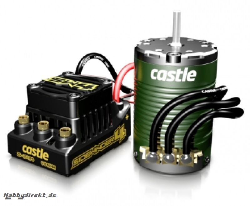 Castle - Sidewinder SW4, 12.6V, 2A BEC, WP Sensorless ESC W/1410-3800 Sensored motor CC-010-0164-05