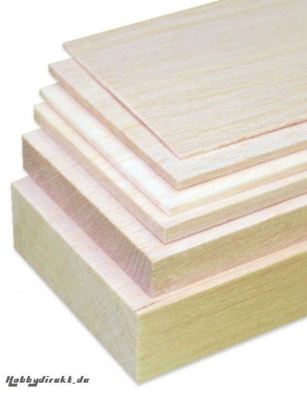 Balsa-Blatt 1.5x100x1000mm Disco MINICARS WOOD 91142