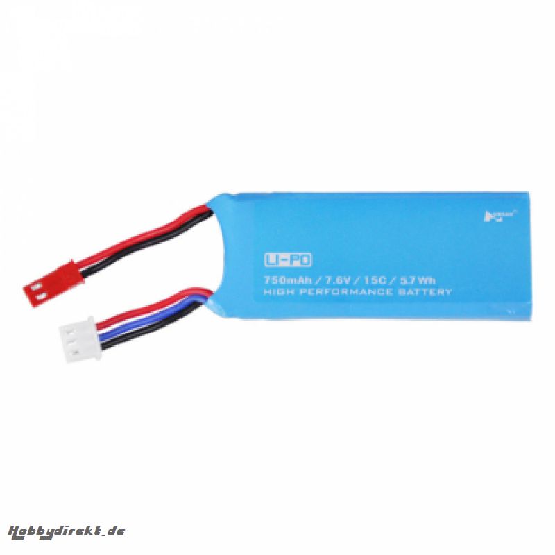 Li-Po Akku 2S 7,6V 750mAh 15C H216A HUBSAN H216A-04