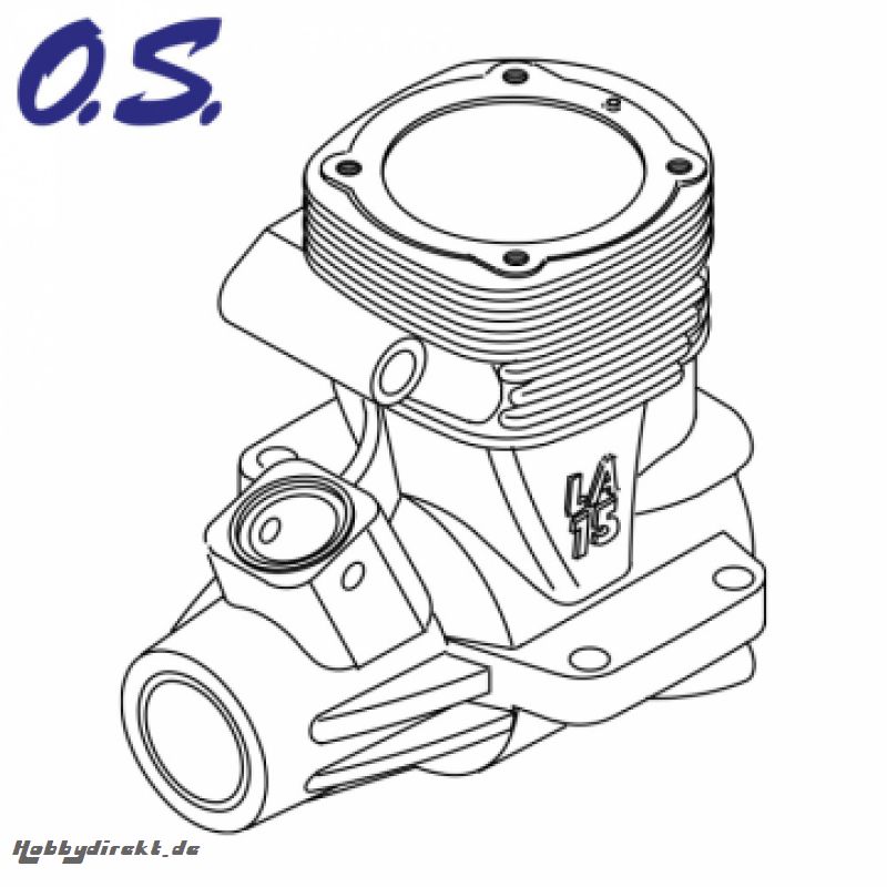 OS Kurbelwellengehäuse 15LA Silber
