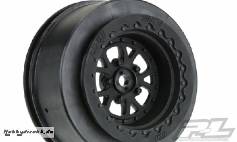 Räder Pomona Drag Spec 2.2/3.0 Schwarz hinten (2) Slash PRO-LINE RACING 2776-03