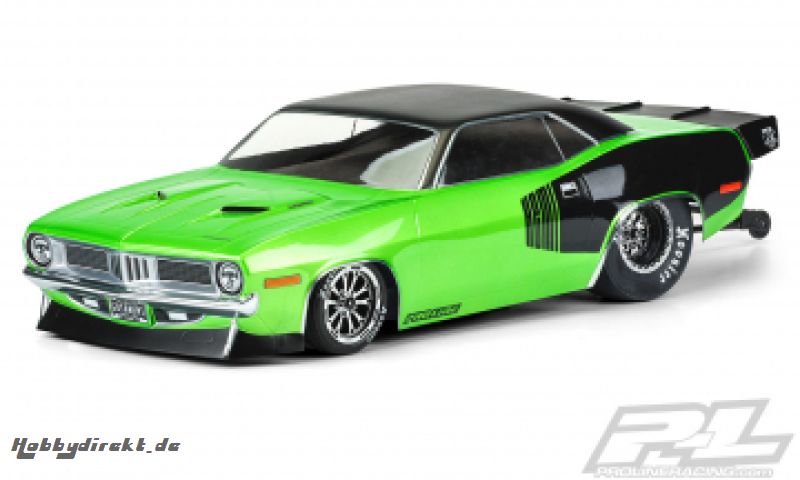 Karosserie 1972 Plymouth Barracuda Clear Slash 2WD Drag Car PRO-LINE RACING 3550-00