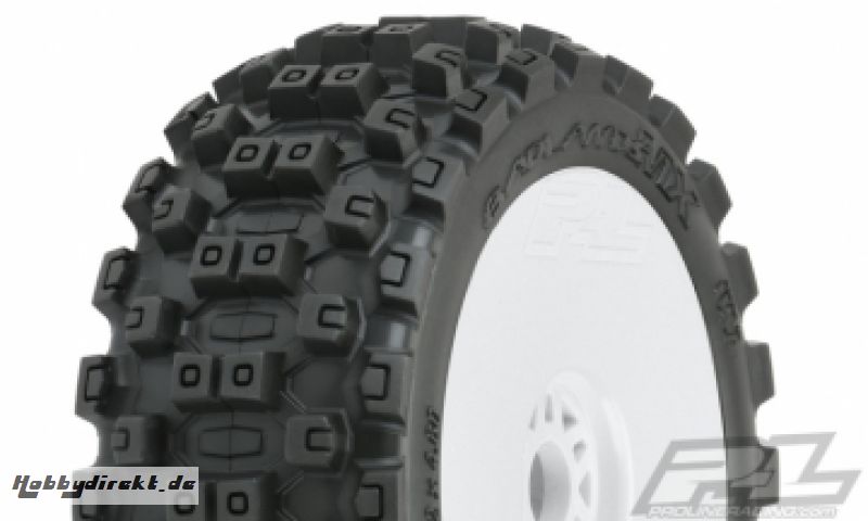 Badlands MX M2 auf weißen Rädern 1/8 Buggy (2) PRO-LINE RACING 9067-31