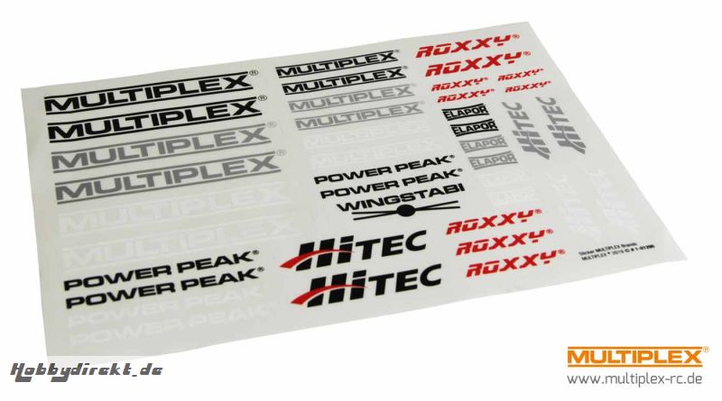 Markenaufkleber (MPX,HITEC,ROXXY) Multiplex 1-01295