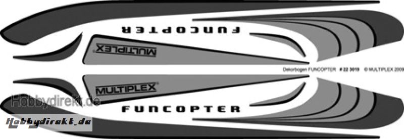 Dekorbogen FunCopter Multiplex 223019