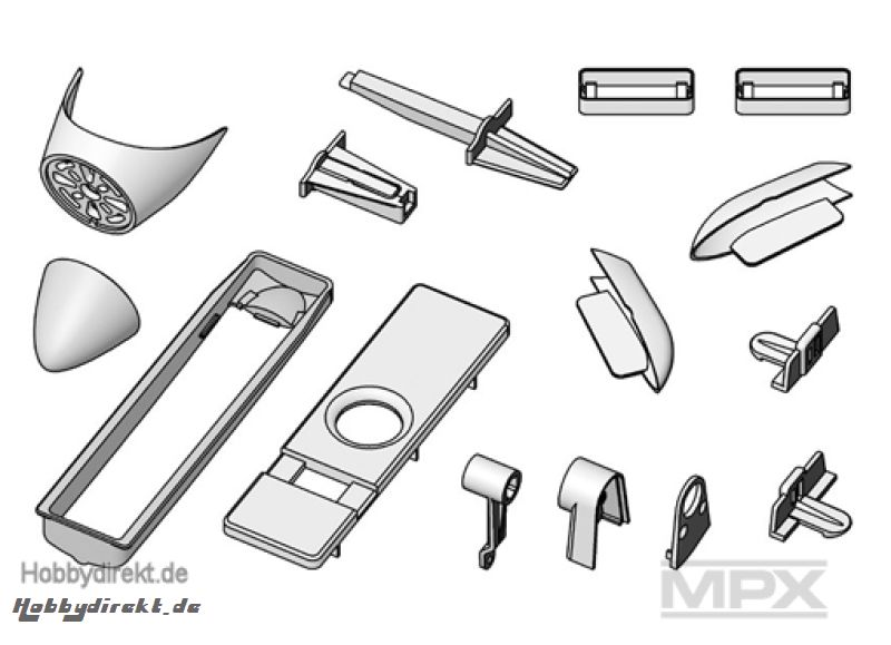 Kunststoffteilesatz (ohne Rumpfdeckel) M Multiplex 224104
