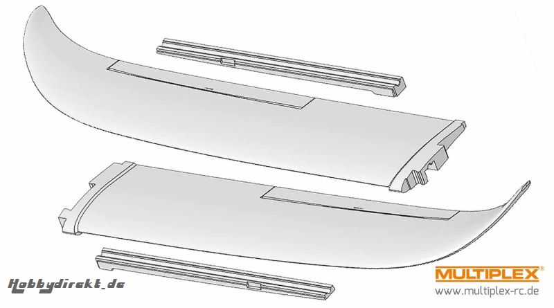 Tragflächen-Formteile EasyGlider+Electric Multiplex 224159