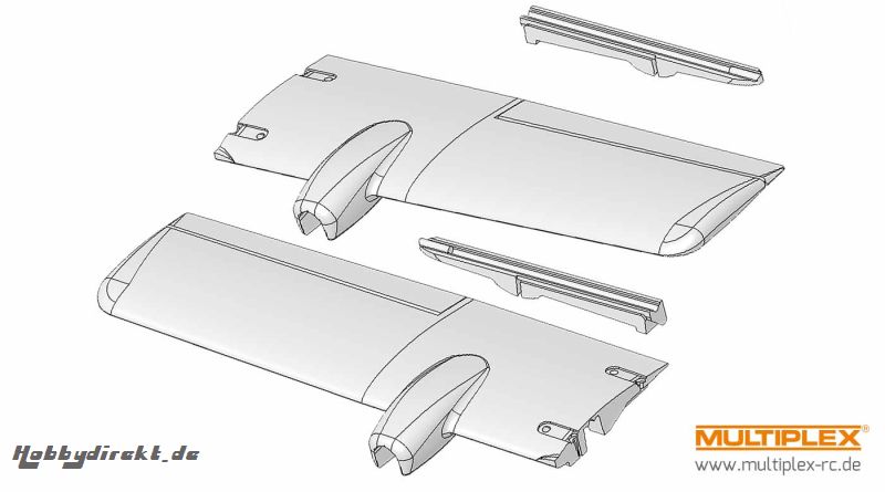 Tragflächen-Formteile TwinStar II Multiplex 224172