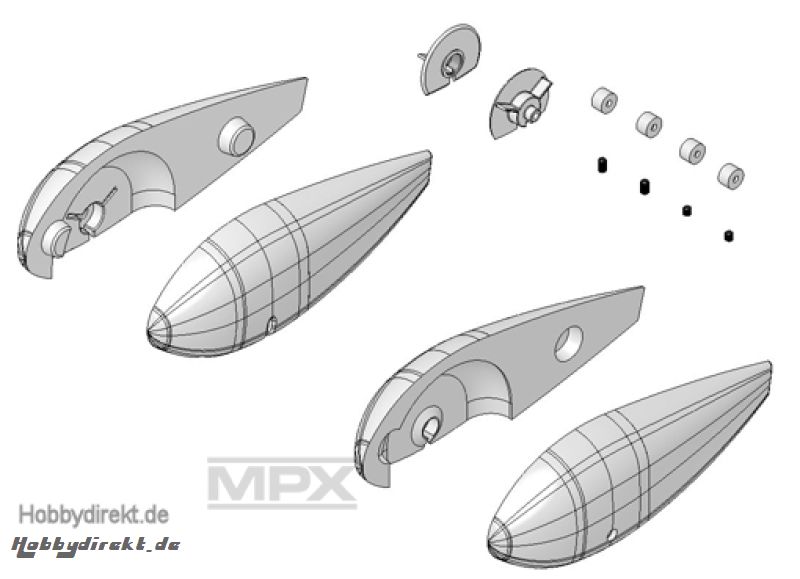 Radverkleidungen links und rechts AcroMaster Multiplex 224204