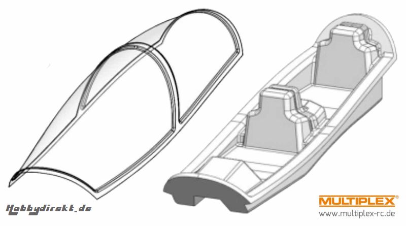 Kabinenhaube TUCAN mit Cockpitwanne Multiplex 224282