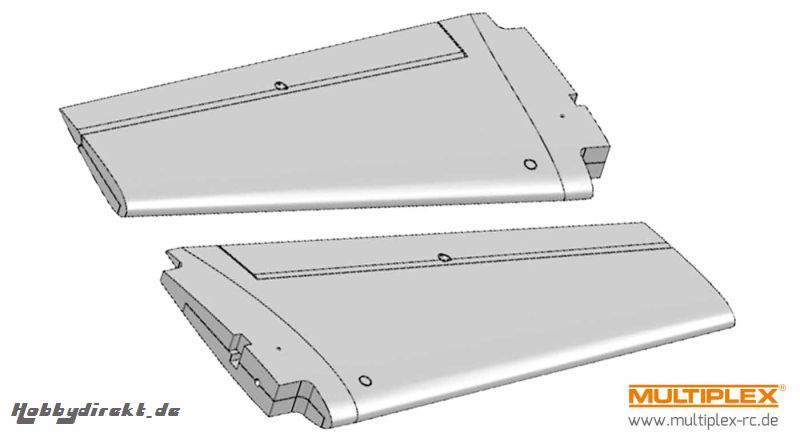 Tragflächen (Ohne Servos, Ste Multiplex 224307