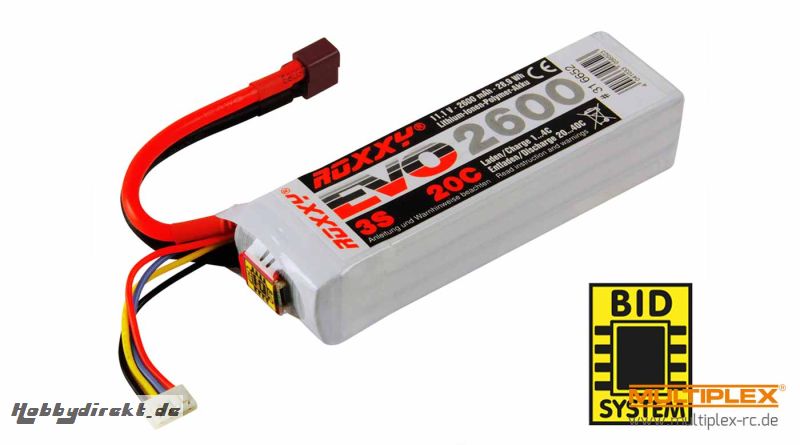 LiPo-Akku 6 Evo 3-2600T 20C Multiplex 316652