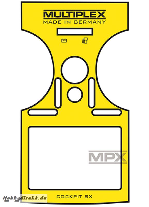 Aufkleber COCKPIT SX 7/9 gelb Multiplex 724404