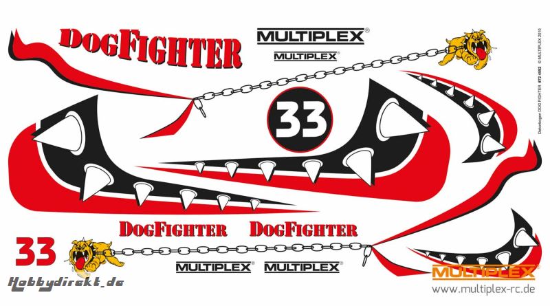 Dekorbogen Racer DogFighte r Multiplex 724582