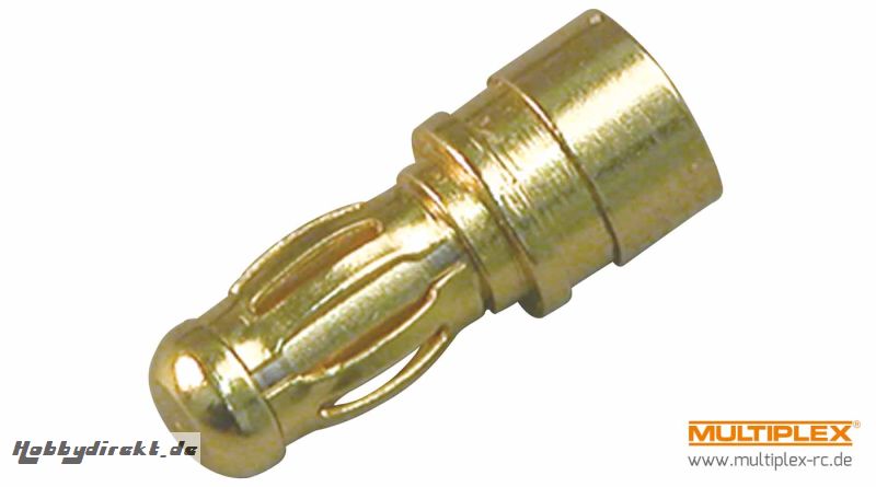 4,0mm Stecker (Gold) 3St. Multiplex 85282