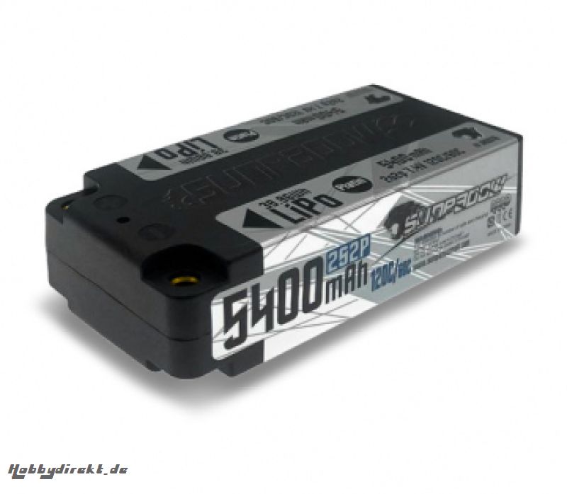 Li-Po Akku 2S 7,4V 5400mAh 120C Shorty Platin SUNPADOW JA0018