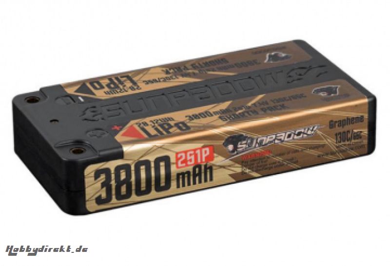 Li-Po Akku 2S 7,4V 3800mAh 130C Shorty U-LCG Gold SUNPADOW S638066