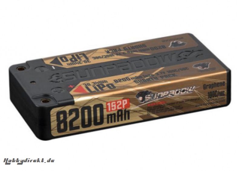 Li-Po Akku 1S 3,7V 8200mAh 100C Shorty U-LCG Gold SUNPADOW S682068