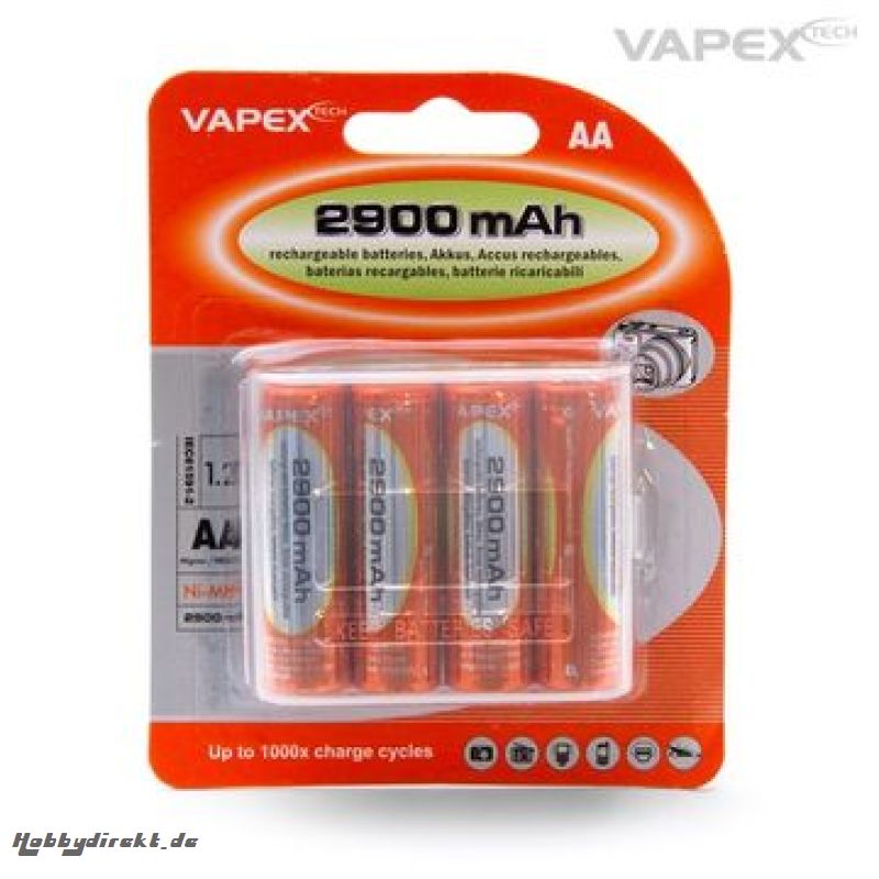 AA/R6 Akku NiMH 2900mAh 4St. VAPEX 4VTE2900AA