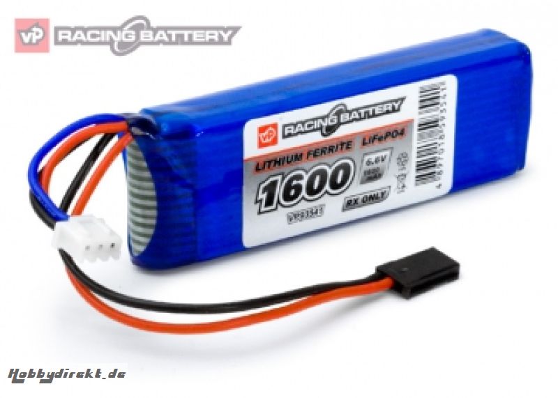 Empfänger-Akku Li-Fe 6,6V 1600mAh Flach VAPEX LF93541