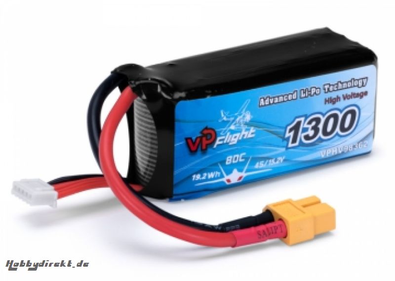 Li-Po Akku 4S 15,2V(HV) 1300mAh 80C XT60-Stecker VAPEX VPHV98362