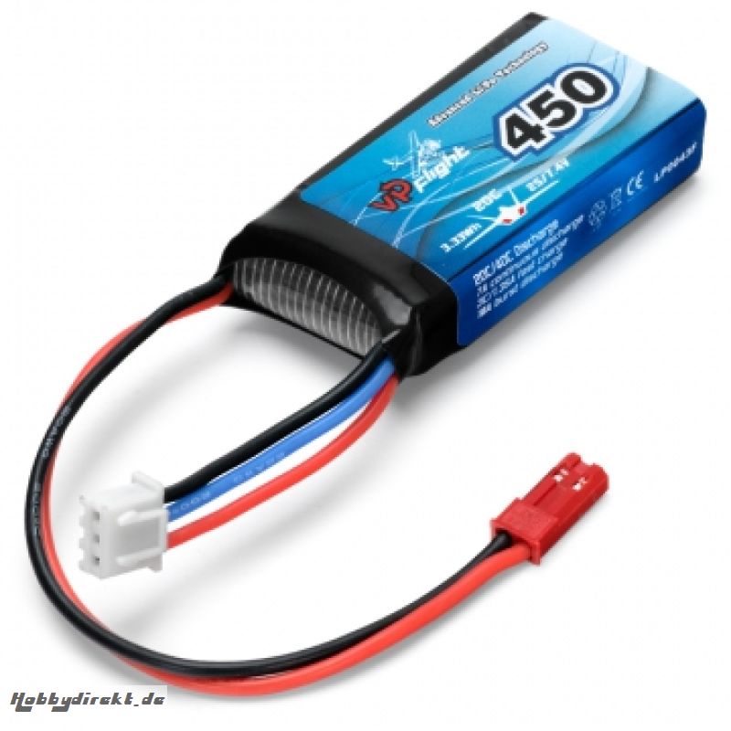 Li-Po Akku 2S 7,4V 450mAh 20C BEC-Stecker VAPEX LP0043F