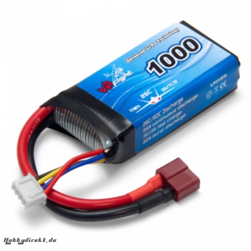 Li-Po Akku 3S 11,1V 1000mAh 25C T-Steckverbinder VAPEX LP010FD