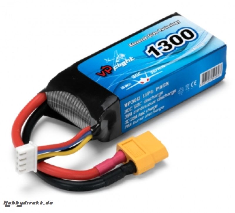 Li-Po Akku 3S 11,1V 1300mAh 30C XT60-Stecker VAPEX VPLP014FXT