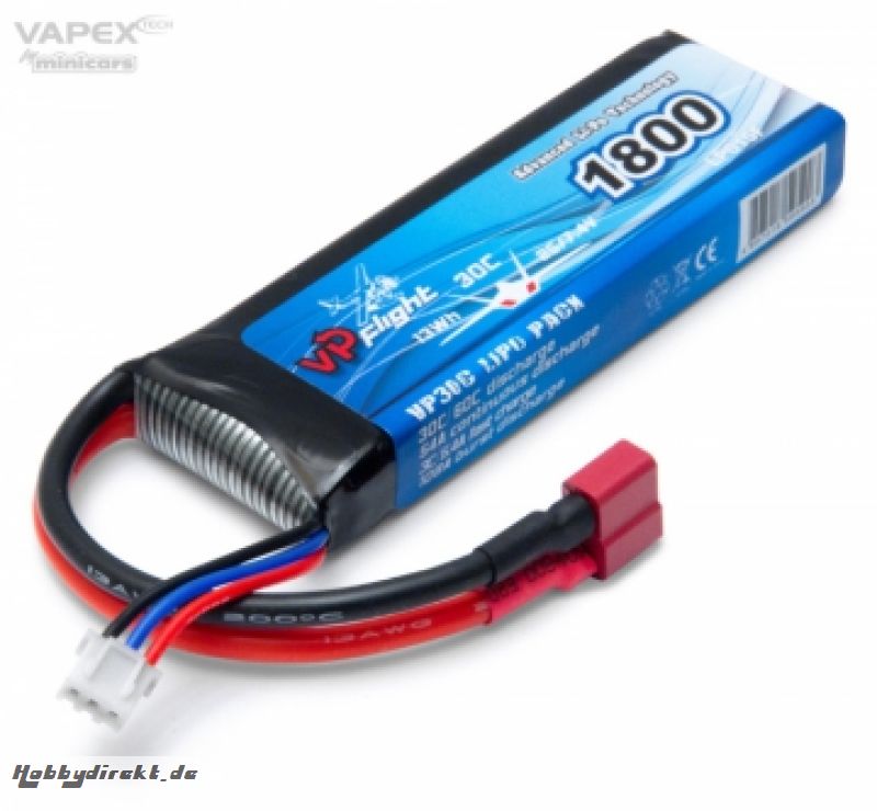 Li-Po Akku 2S 7.4V 1800mAh 30C T-Stecker VAPEX VPLP015FD