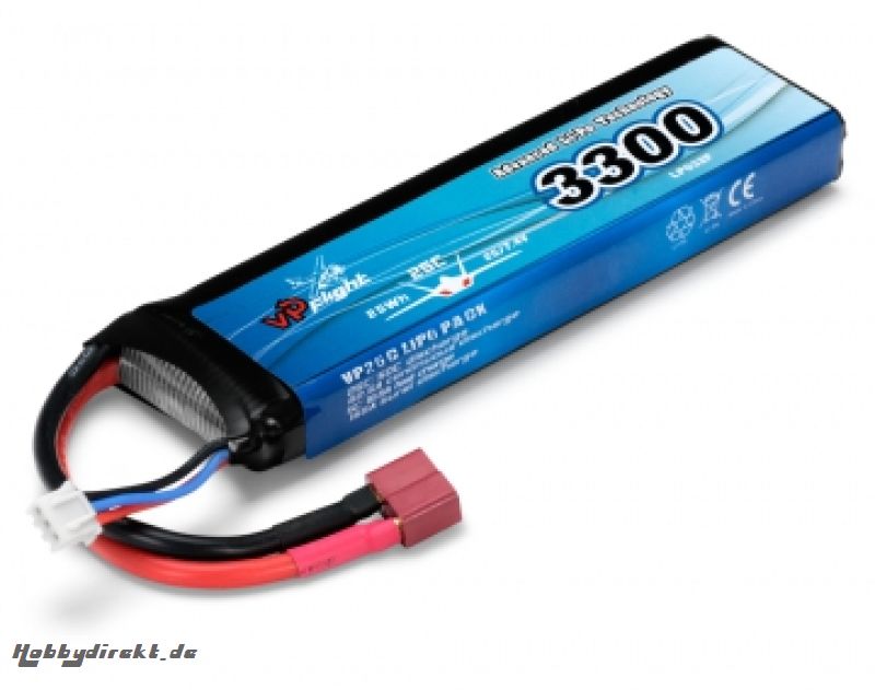 Li-Po Akku 2S 7,4V 3300mAh 25C T-Steckverbinder VAPEX LP032FD