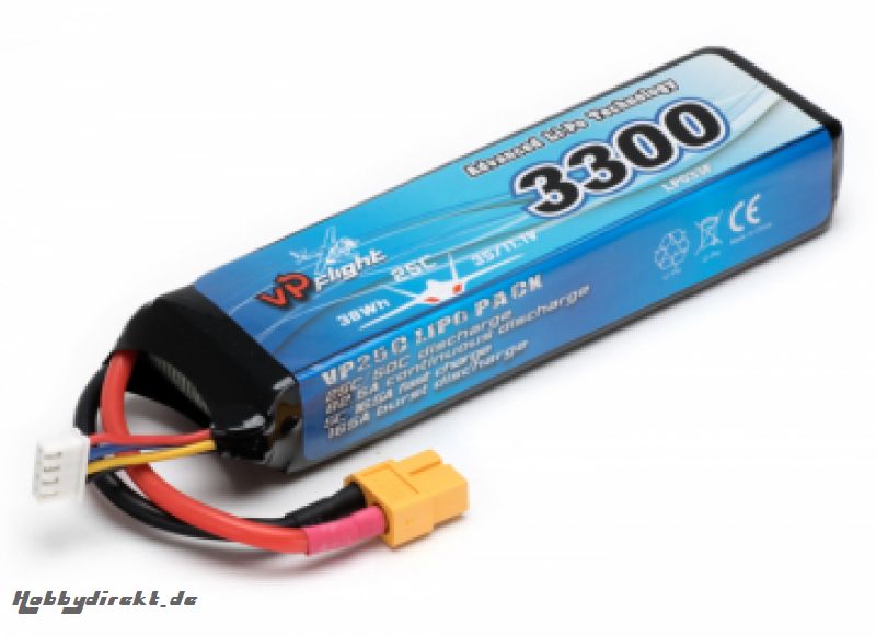 Li-Po Akku 3S 11,1V 3300mAh 25C XT60-Stecker VAPEX LP033XT