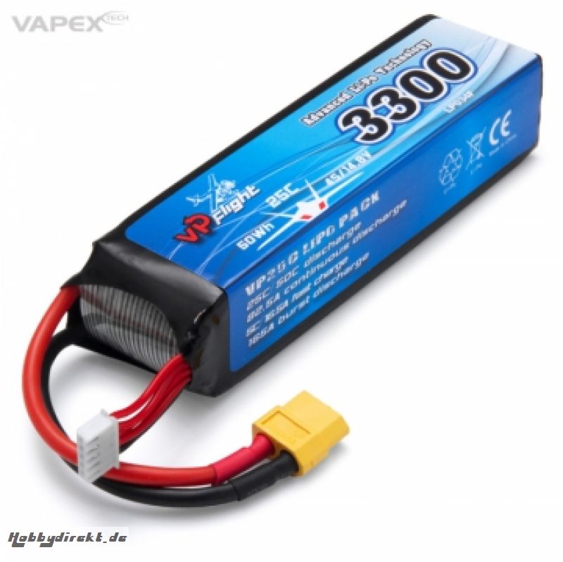 Li-Po Akku 4S 14,8V 3300mAh 25C XT60-Stecker VAPEX LP034FXT