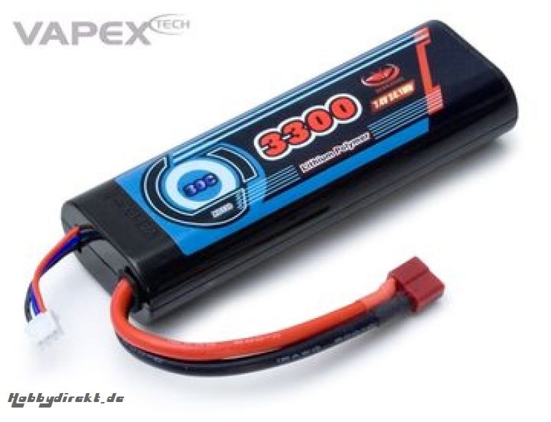 Li-Po Akku 2S 7,4V 3300mAh 30C T-Stecker VAPEX RD330D2