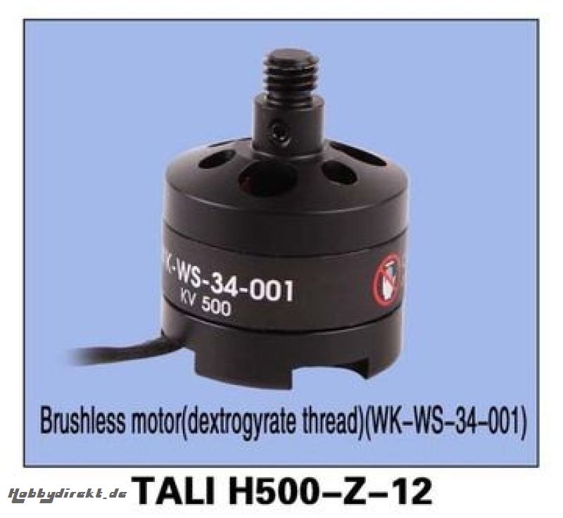 Bürstenloser Motor WS-34-001 Schwarz TALI H500-Z-12 CW WALKERA 226460600