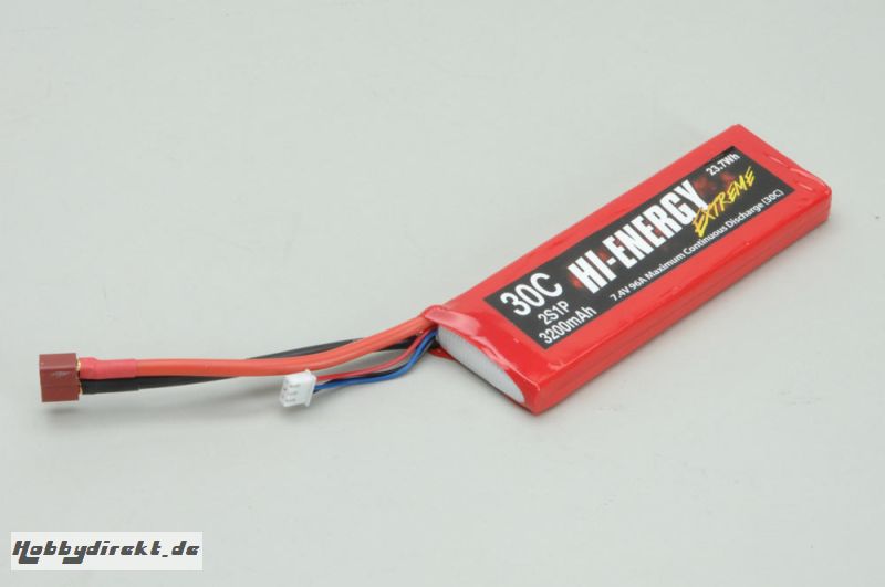 Hi-Energy 2S 3200mAh 30C Li-Po Hi-Energy