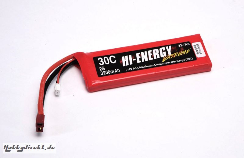 Hi-Energy 2S 3200mAh 30C T-Type Hi-Energy O-HE2S320030C-T-TYP