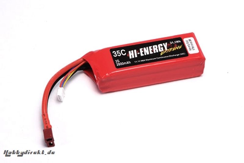 Hi-Energy 3S 2800mAh 35C T-Type Hi-Energy O-HE3S280035C-T-TYP