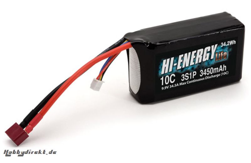 Hi-Energy 3S 3450mAh 10C Li-Fe Hi-Energy O-HE3SFE345010A