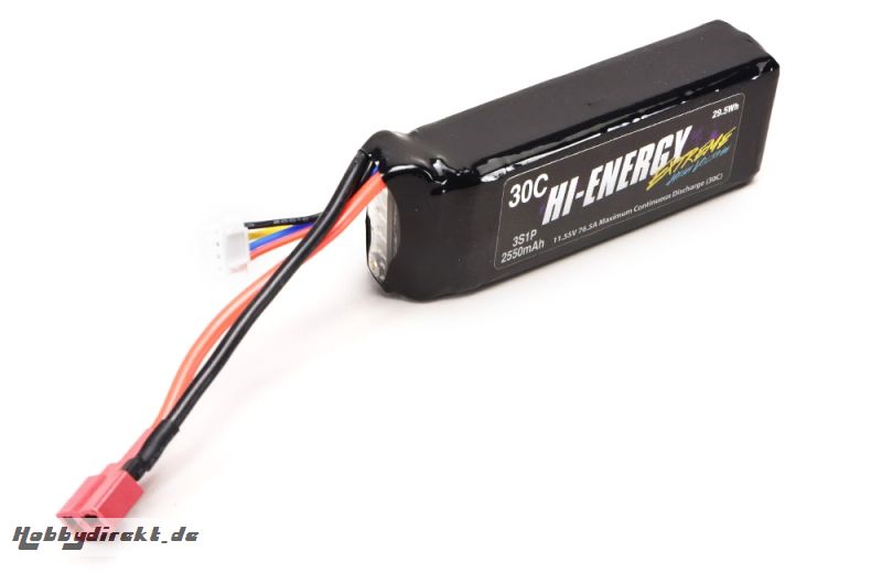 Hi-Energy 3S 2550mAh 30C HV Li-Po Hi-Energy O-HE3SHV255030A