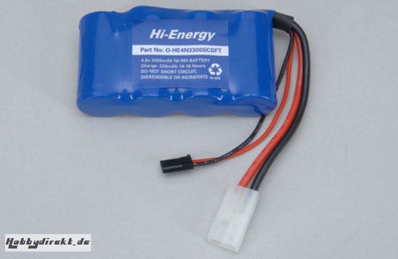 4.8v 3300mAh Ni-MH Rx flach Hi-Energy