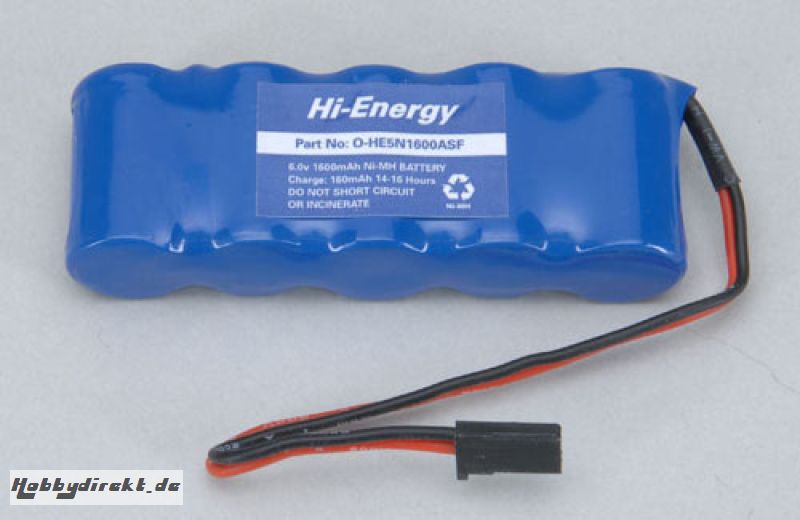 6.0v 1600mAh A Ni-MH Rx flach Hi-Energy