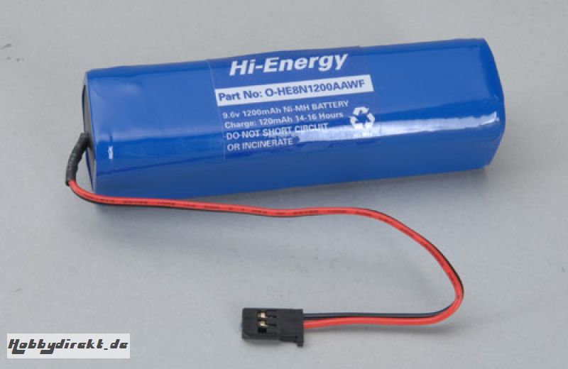 9.6v 1200mAh Ni-MH Tx Pk Sq Hi-Energy