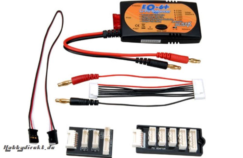 EQ-6+ LiPo Balancer mit Zubehörkabe Pro-Peak