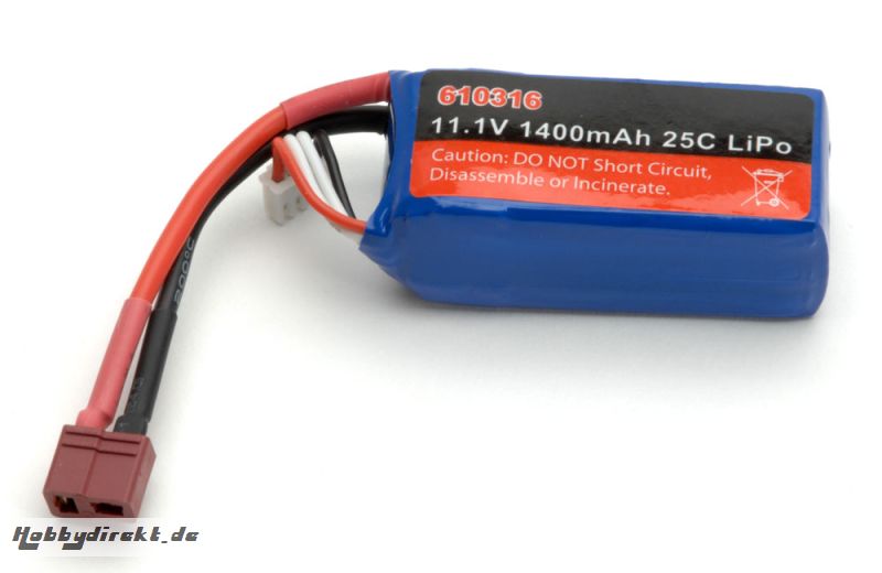 11.1v 1400mAh 25C Li-Po - Freeman Joysway