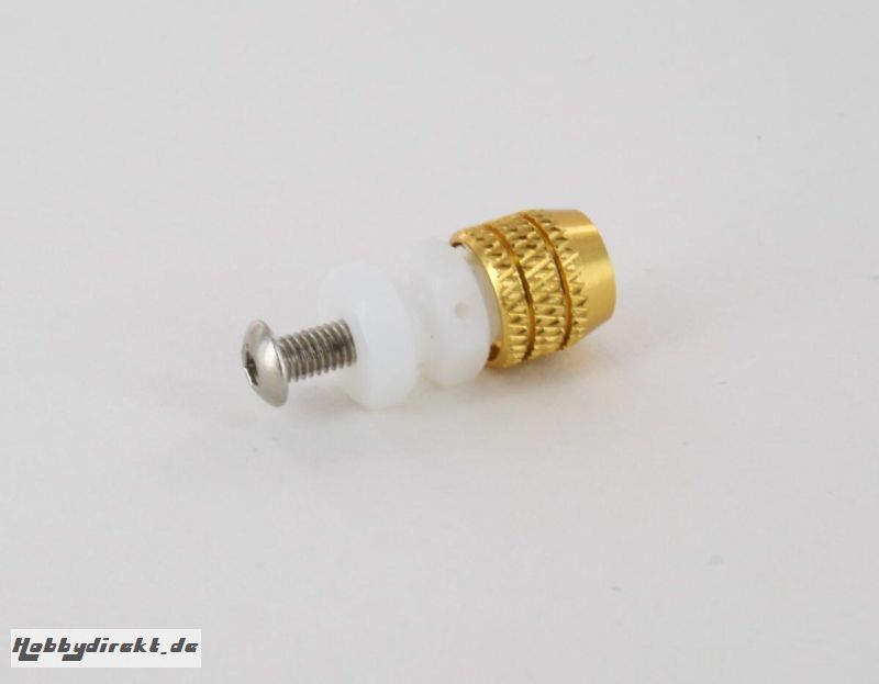 Aluminium Antennenhalter geschraubt gold 31730