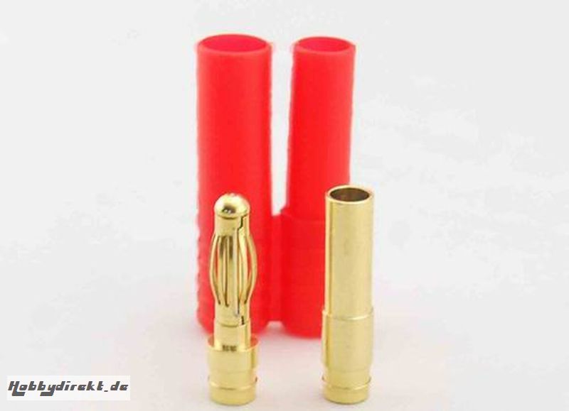 02-022 4mm Goldkontaktstecker mit Gehäuse 36050