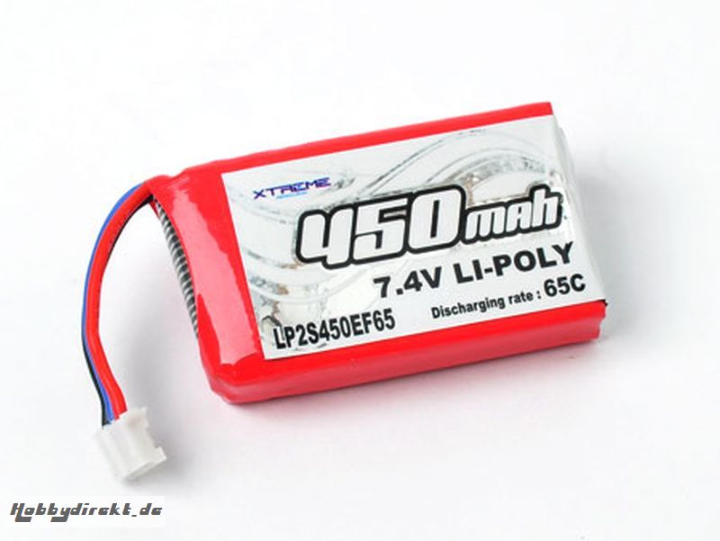 LP2S450EF65 Lipo 7,4V 450mAh 65C 36683