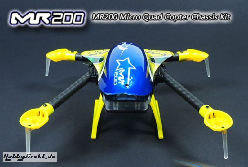 MR200KIT-SPY MR200 Micro Quad Copter Chassis Kit (Yellow Canopy) 36918