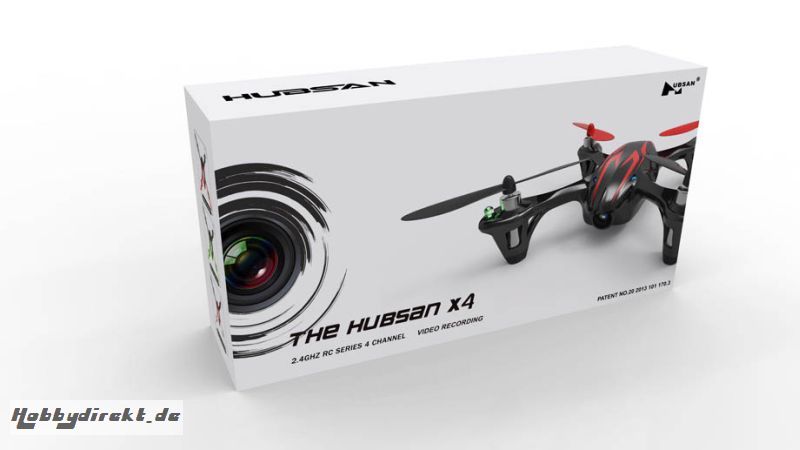 H107C X4 Mini Quadcopter Rot mit 2MP Kamera und LED Bel 37287